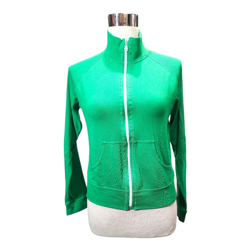 Vibrant Green Women's Zip-Up Sweatshirt
